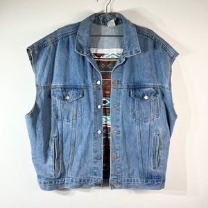 Made in USA Mens Denim Vest 2xl